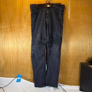 Bleecker & Mercer Jeans Mens 34/32 Black Medium Wash Stretch Skinny Fit Stretch